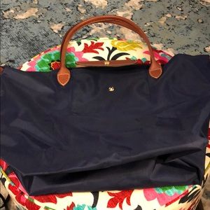 Longchamp Blue Le Pliage tote